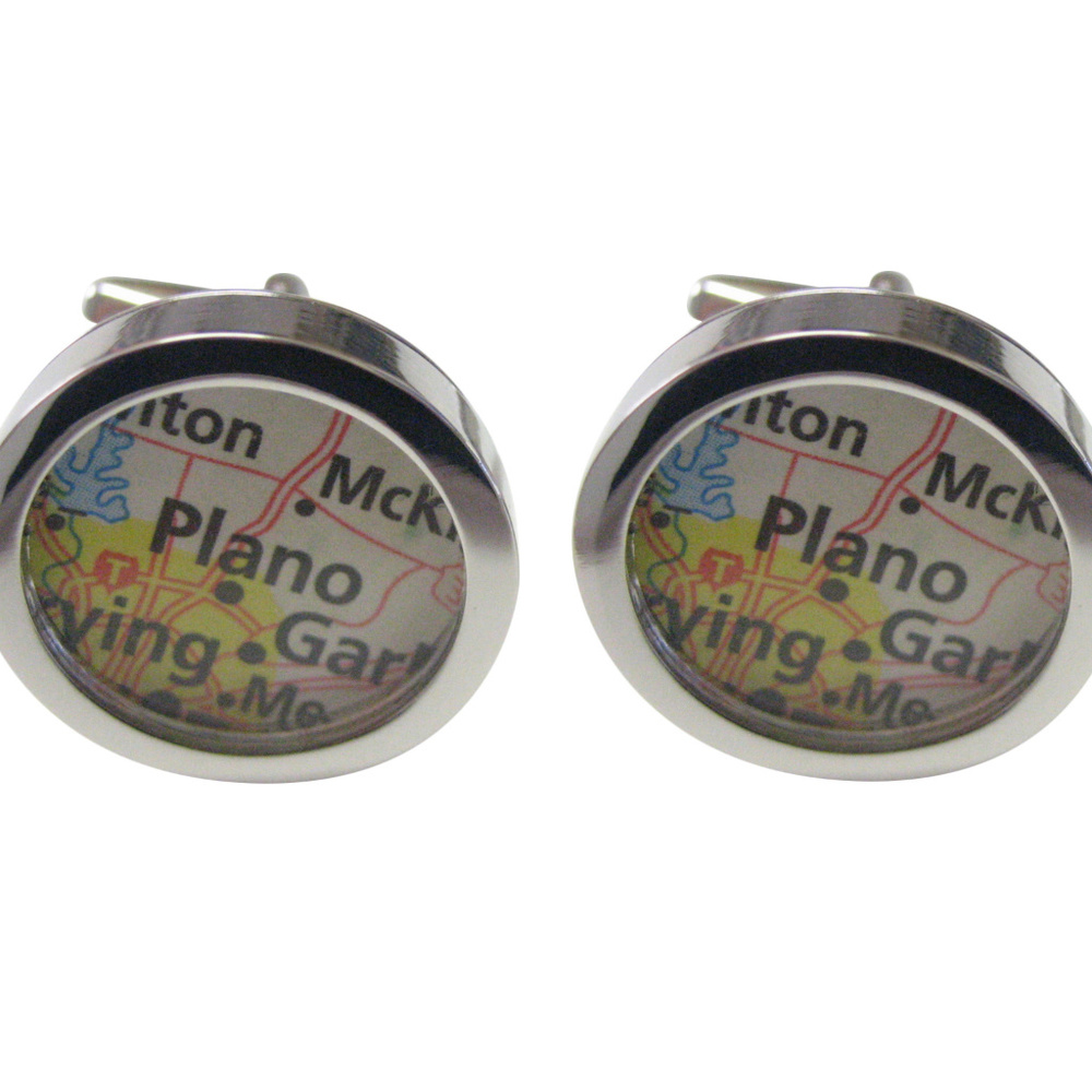 Plano Texas Map Cufflinks